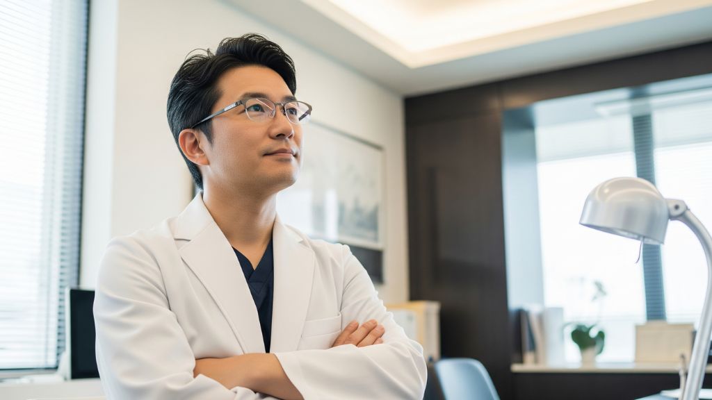 悩んでいる男性医師