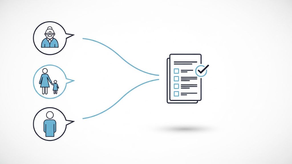 問診票の目的を示したイラスト