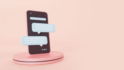 LINEのトーク画面風のイラスト