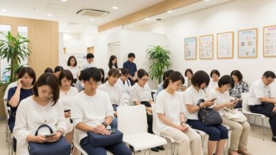 待合室が混雑している様子